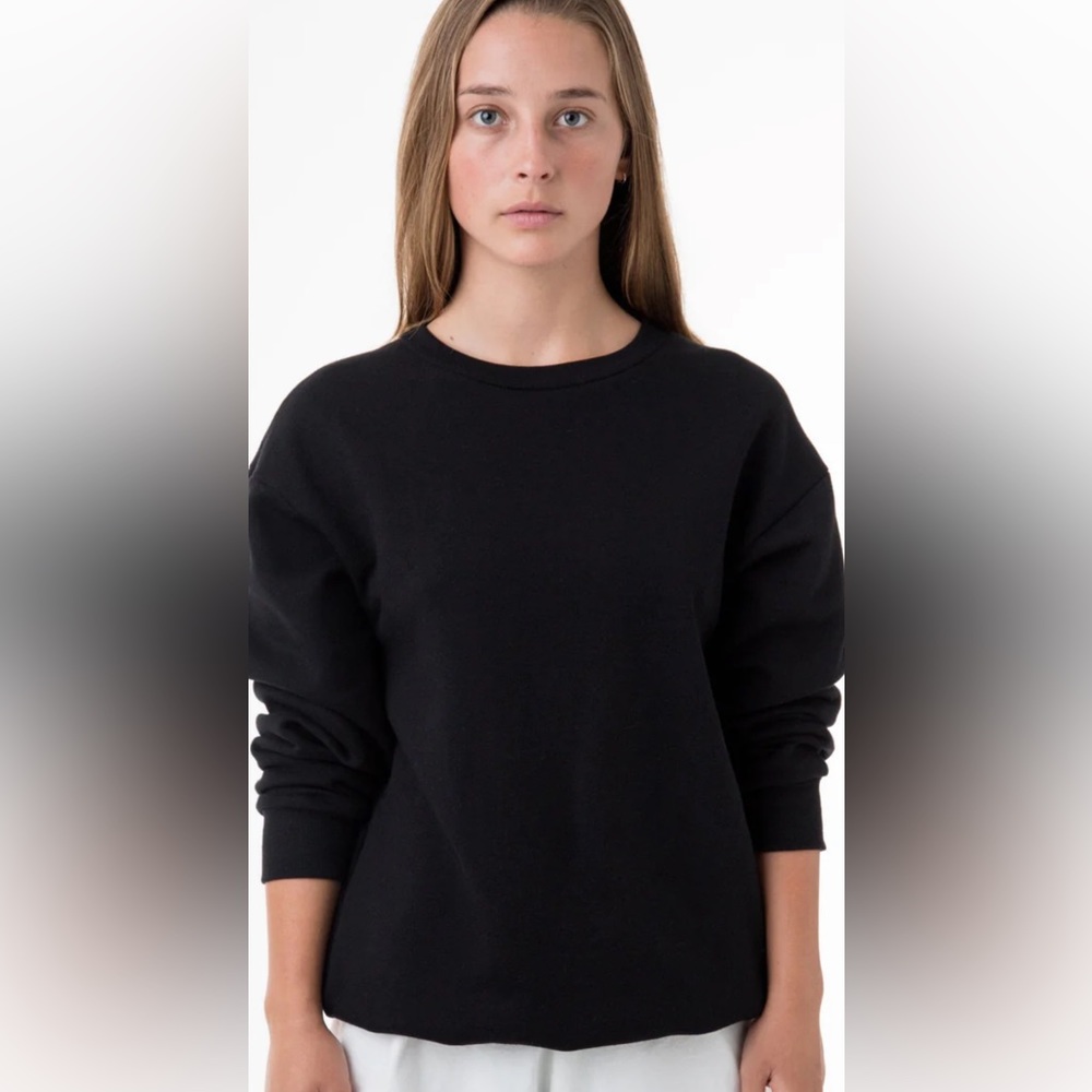 American Apparel Flex Fleece Crew Unisex Size XS Black BRAND NEW NEVER WORN